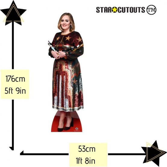 Adele Lifesize Cardboardcut Out with Free Mini Cut Out of Cardboard - Image 2