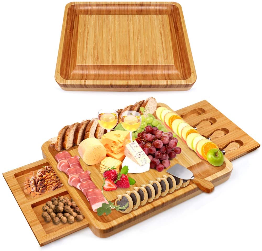 Bamboo Cheese Board with Cheese Tools - Image 2
