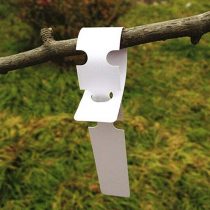 KINGLAKE 200PCS Plastic Plant Tree Tags Labels 2x21cm Wrap Around Hanging Garden Markers (White)