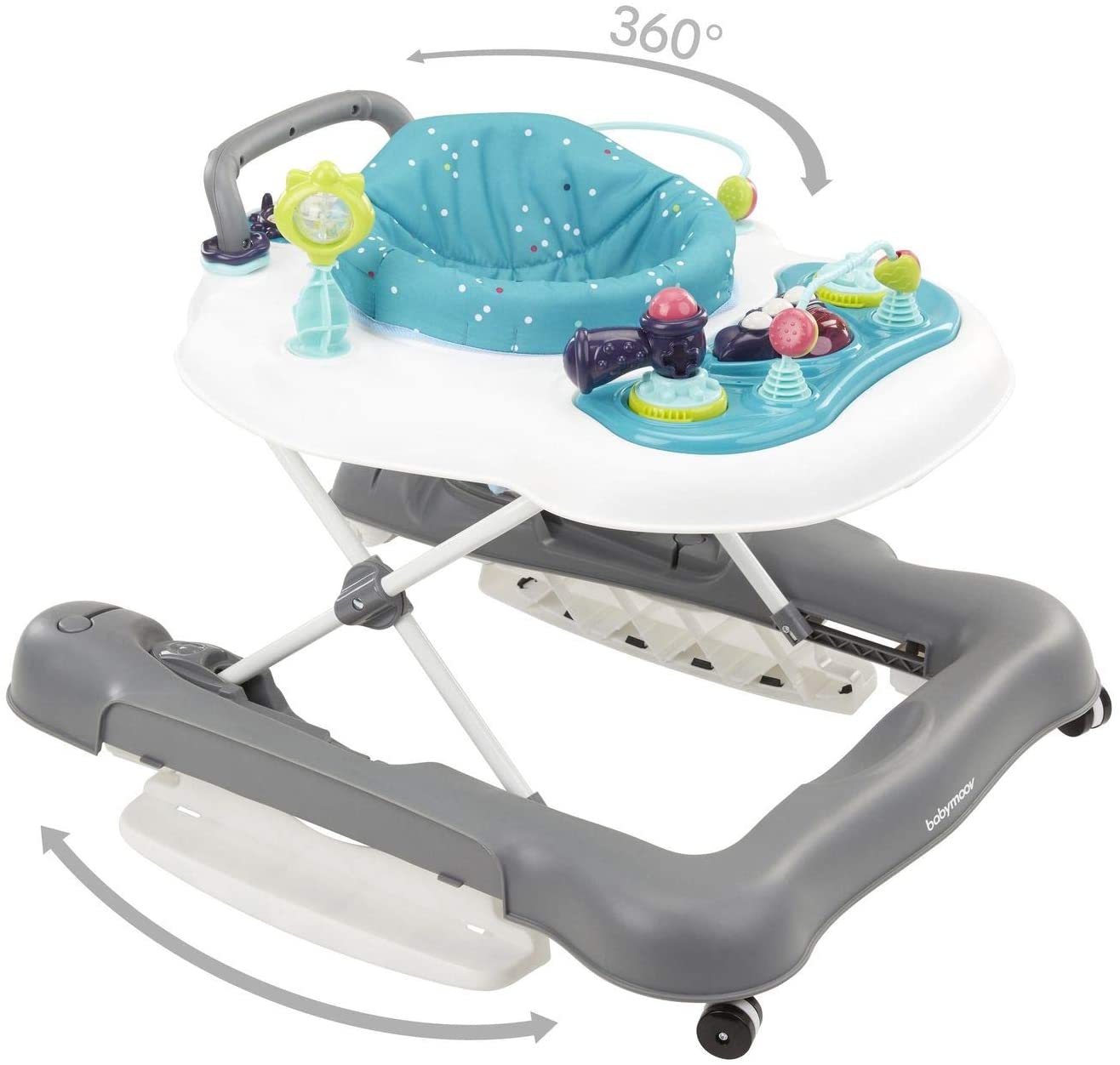 Babymoov 5-in-1 Baby Walker - Folding & Compact Walker, Adjustable Height, 3 Melodies, from 6 Months, multicoloured - Image 4