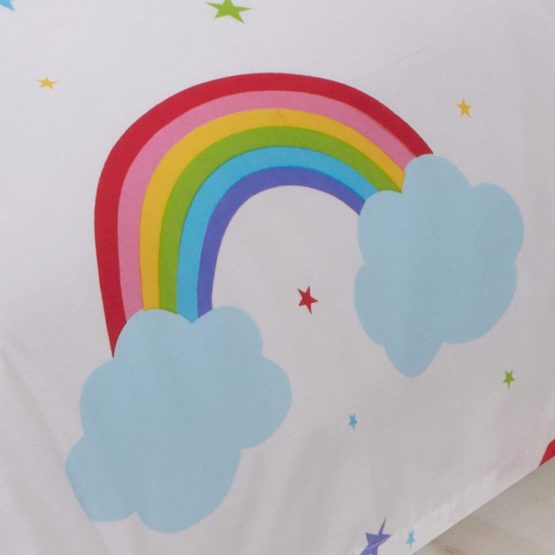 Price Right Home Rainbow Sky Junior Toddler Duvet Cover and Pillowcase Set - Image 4