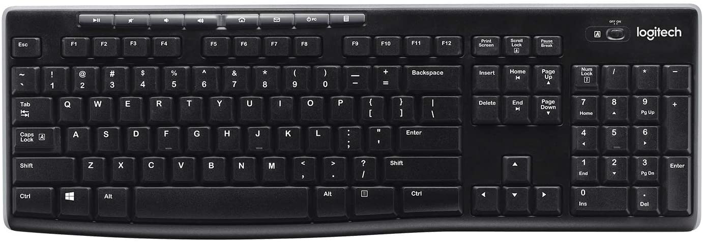 Logitech K270 Wireless Keyboard for Windows QWERTY Spanish Layout - Black