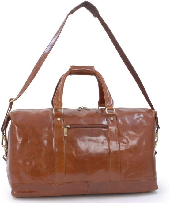 ASHWOOD - Genuine Leather Holdall - Extra Large Overnight / Travel / Business / Weekend / Gym Sports Duffle Bag - 2081 - Chestnut - Image 3