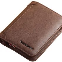 Men's Genuine Cowhide Wax Leather Extra Capacity Bifold Wallet