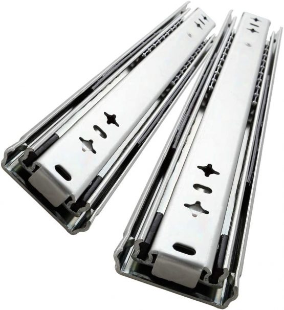 AOLISHENG Heavy Duty Drawer Runners Full Extension Drawer Slides Rails Heavy Duty 80kg Bearing Capacity, 1 Pair (Without Lock, 38 inch (950mm)) - Image 2