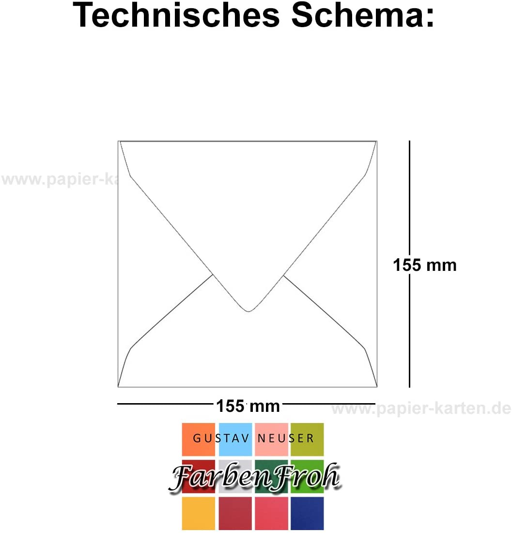 Square Envelopes/Light Blue, Very Strong, 250 g/m², 158 x 158 mm, Wet Adhesion, Top Flap // from FarbenFroh Neuser - Image 4