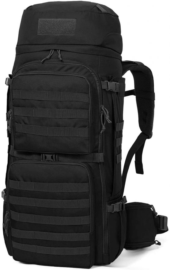 Mardingtop 55/75L Tactical Backpack Large Hiking Camping Military Rucksack Patrol Pack with Rain Cover for Outdoor Trekking Mountaineering Hunting