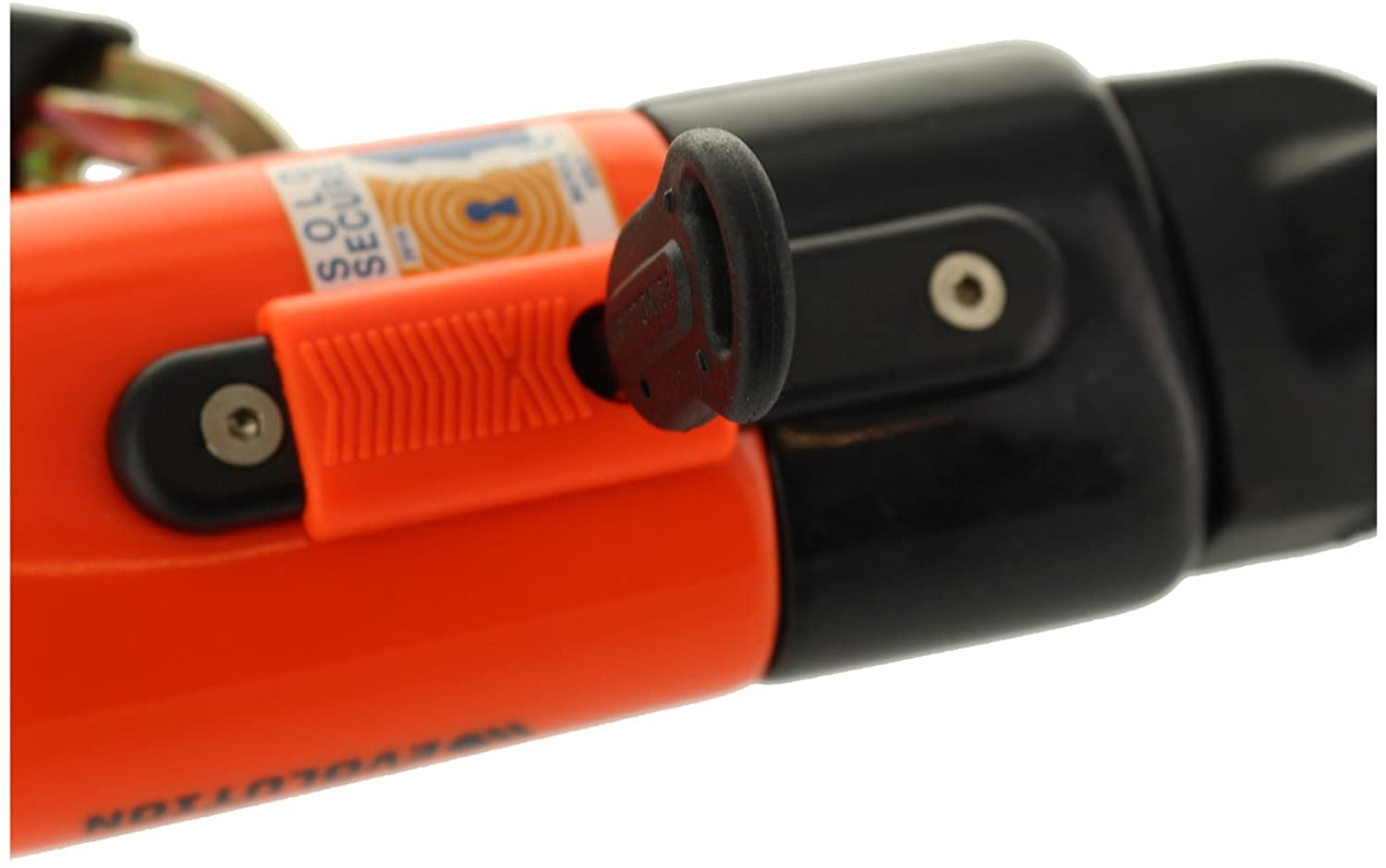 Kryptonite Evolution 1016 Mini 10mm Chain Bicycle Lock, Black and Orange, 5.25" - Image 4