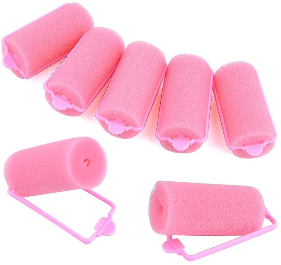 wordmouk 36 Pieces Foam Sponge Hair Rollers Pink Hair Rollers Soft ...