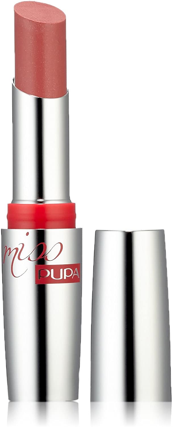 PUPA Milano Miss PUPA Ultra Brilliant Lipstick, Nude Rose 2.4 ml, 2.4 ml (Pack of 1)
