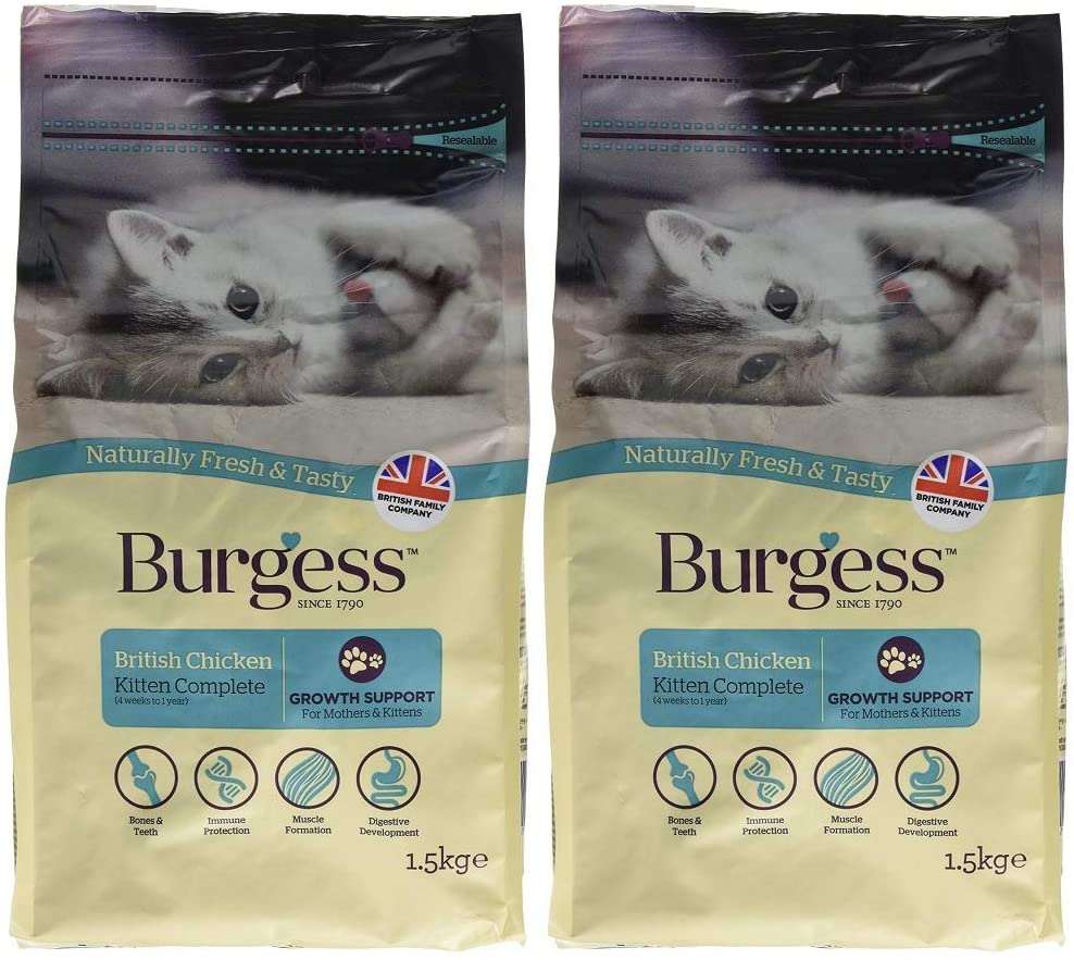 Burgess Dry Kitten Food Chicken, 1.5 kg, brown, 1.5 kg (Pack of 1) - Image 4
