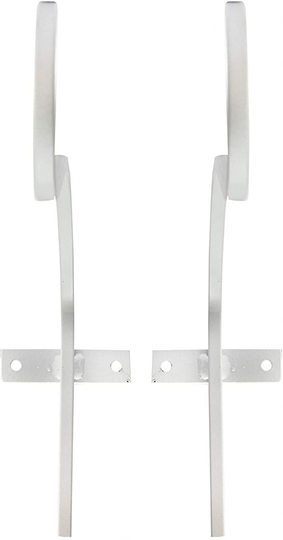 homekit MT2258 – Brackit White Hanging Brackets Pack of 2 Fittings Included – Elegant Design to Display your Outdoor Flower Baskets and Bird Feeders - Image 3