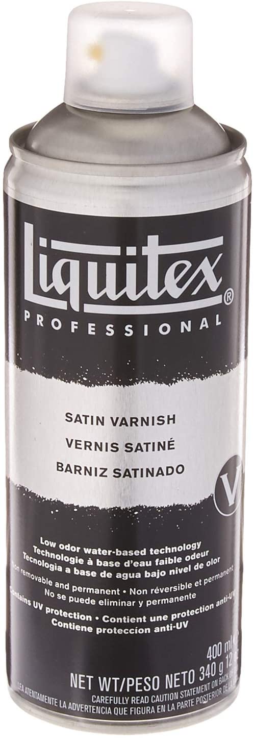 Liquitex Professional Satin Spray Varnish, 400 ml,Gray, 400 ml (Pack of 1)