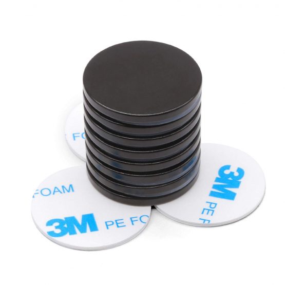 Waterproof Neodymium Magnets, Strong Permanent Rare Earth Magnets with Adhesive Back, Disc magnets for Crafts, Science, DIY, Office and Refrigerator Magnets (30 * 3mm 6pc) - Image 2