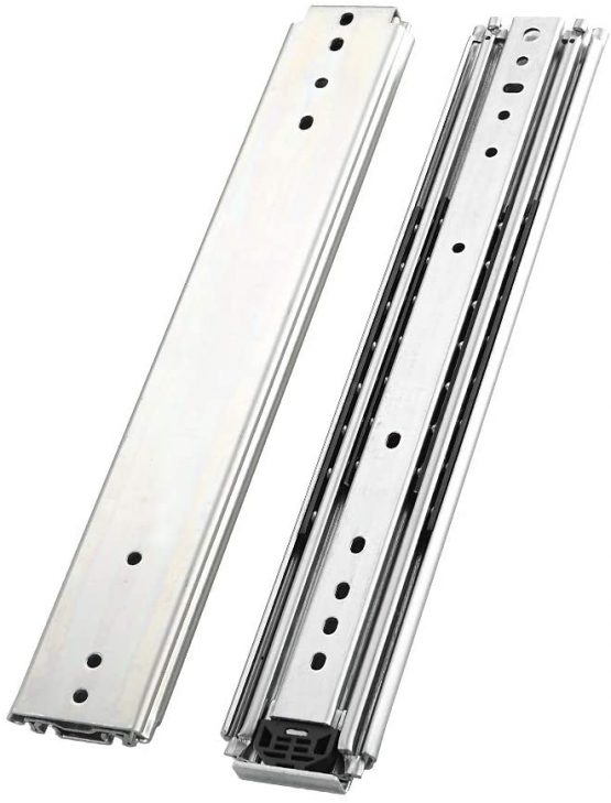AOLISHENG Heavy Duty Drawer Runners Ball Bearing Capacity 170 Kg Full Extension Long Drawer Slides Rails Heavy Duty, 1-Pair  (Without Lock, 40 inch (1000mm))