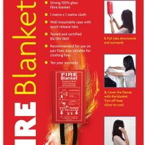Infapower Wall Mountable 1 Metre Glass Fibre Fire Blanket with 10 Year Warranty (X012)