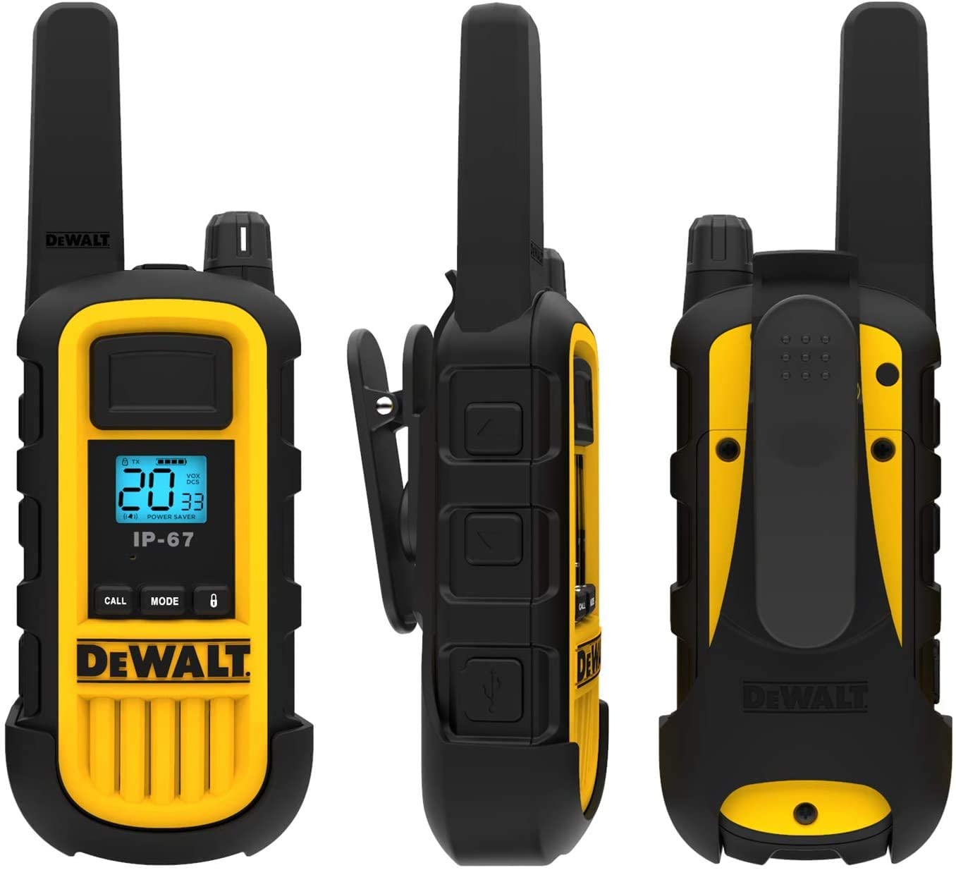 DeWalt DXPMR300 Heavy Duty Professional Walkie Talkie PMR Radio with Up