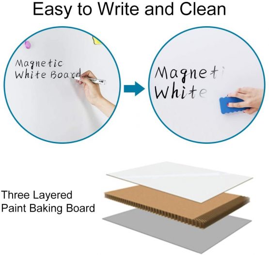 Magnetic White Board 60 x 45 cm Dry Erase Board Wall Hanging Whiteboard - Image 2