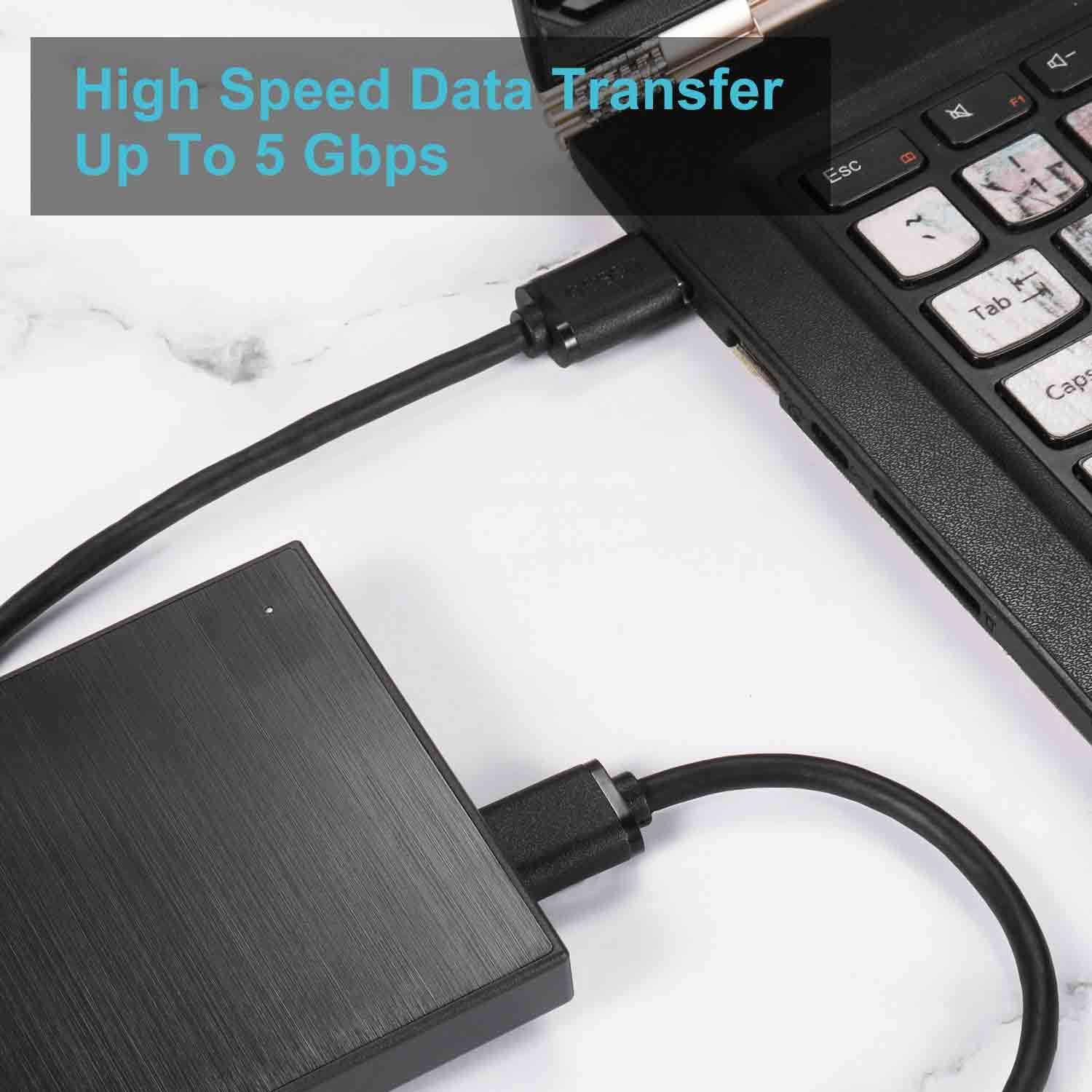 UYGHHK USB Cable, USB to USB 3.0 Type A Male to Male High Speed Data Transfer Lead for External Hard Drive Laptop Cooler, DVD - Image 2