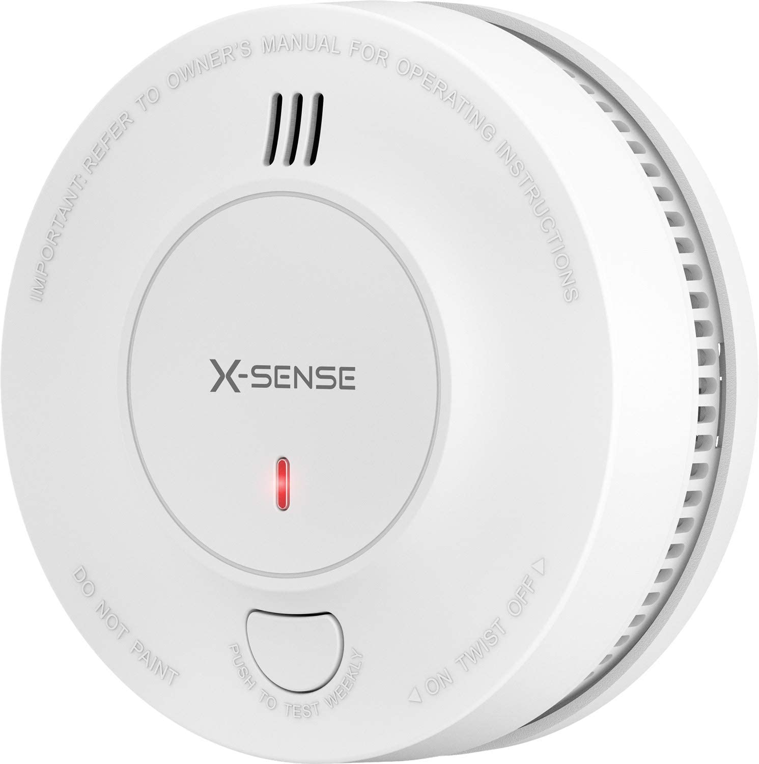 X-Sense Smoke Alarm, 10-Year Battery Fire Alarm Smoke Detector with LED ...