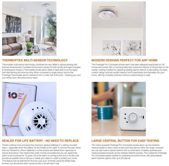 FireAngel Pro Connected Smart Smoke Alarm, Battery Powered with Wireless Interlink and 10 Year Life, FP2620W2-R - Image 4