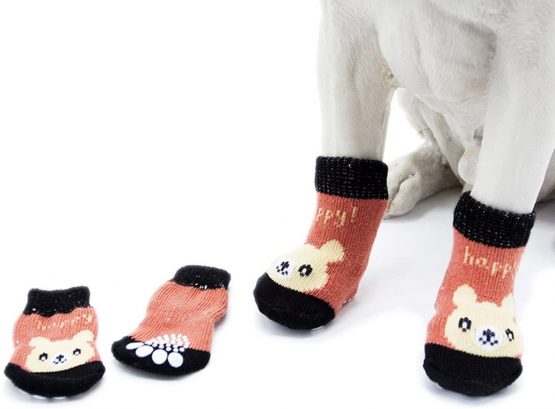 Harfkoko Pet Heroic 6 Sizes Anti-Slip Knit Dog Socks&Cat Socks with Rubber Reinforcement, Anti-Slip Knit Dog Paw Protector&Cat Paw Protector for Indoor Wear, Suitable for Small&Medium&Large Dogs&Cats - Image 3
