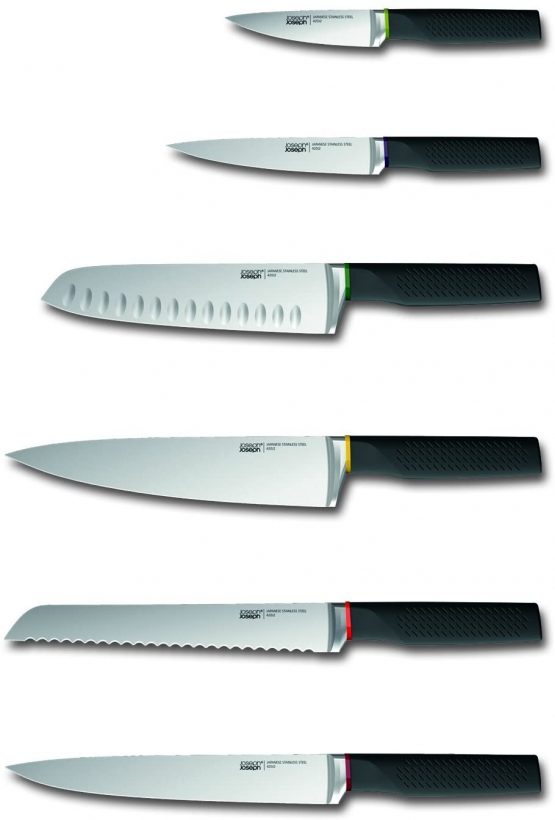Joseph Joseph 10125 LockBlock, Self-Locking Knife Block with 6 Knives, Black - Image 3
