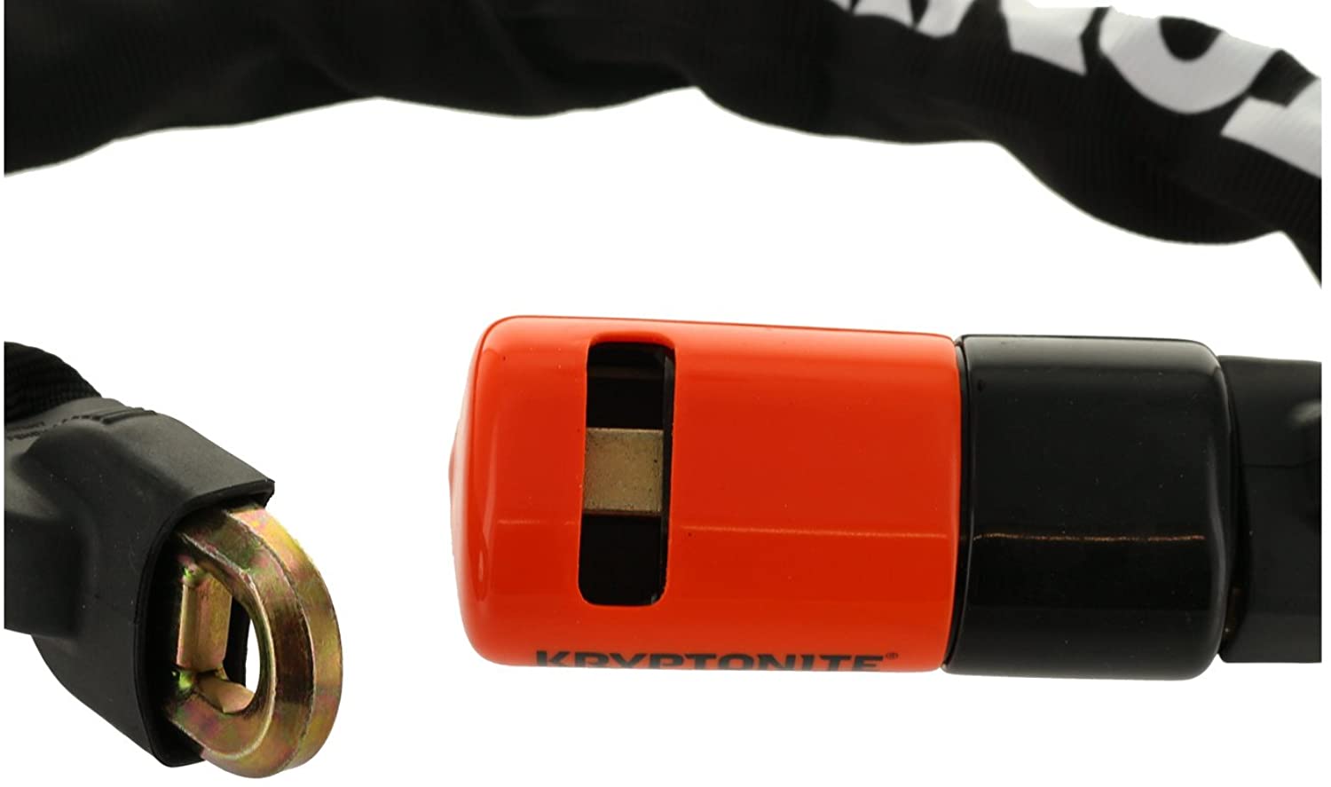 Kryptonite Evolution 1016 Mini 10mm Chain Bicycle Lock, Black and Orange, 5.25" - Image 2
