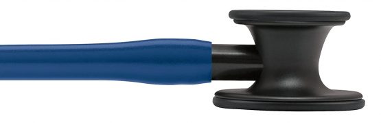 3M Littmann Cardiology IV Diagnostic Stethoscope, Black-Finish Chestpiece, Navy Blue Tube, Black Stem and Headset, 69 cm, 6168 - Image 3