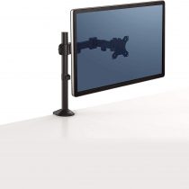 Fellowes Reflex Series Single Monitor Arm - Ergonomic VESA Compliant Adjustable Stand with Tilt, Swivel, Rotation Functions - Cable Management System, Max Monitor Size 32", Max Weight 8KG