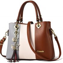 Chikencall® Women Clacssic Tote Bag Fashion Handbag And Purses designer PU leather Shoulder Bag Top Handle Satchel with Star Pendant