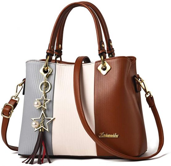 Chikencall® Women Clacssic Tote Bag Fashion Handbag And Purses designer PU leather Shoulder Bag Top Handle Satchel with Star Pendant