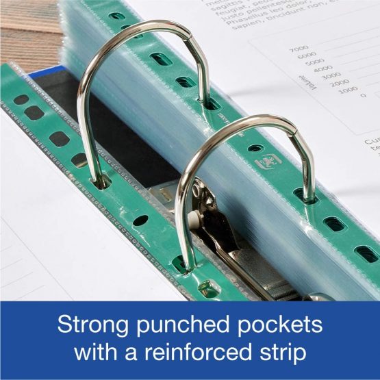 Oxford, Premium Punched Pockets A4, Glass Clear, 200 Poly Pockets - Image 4