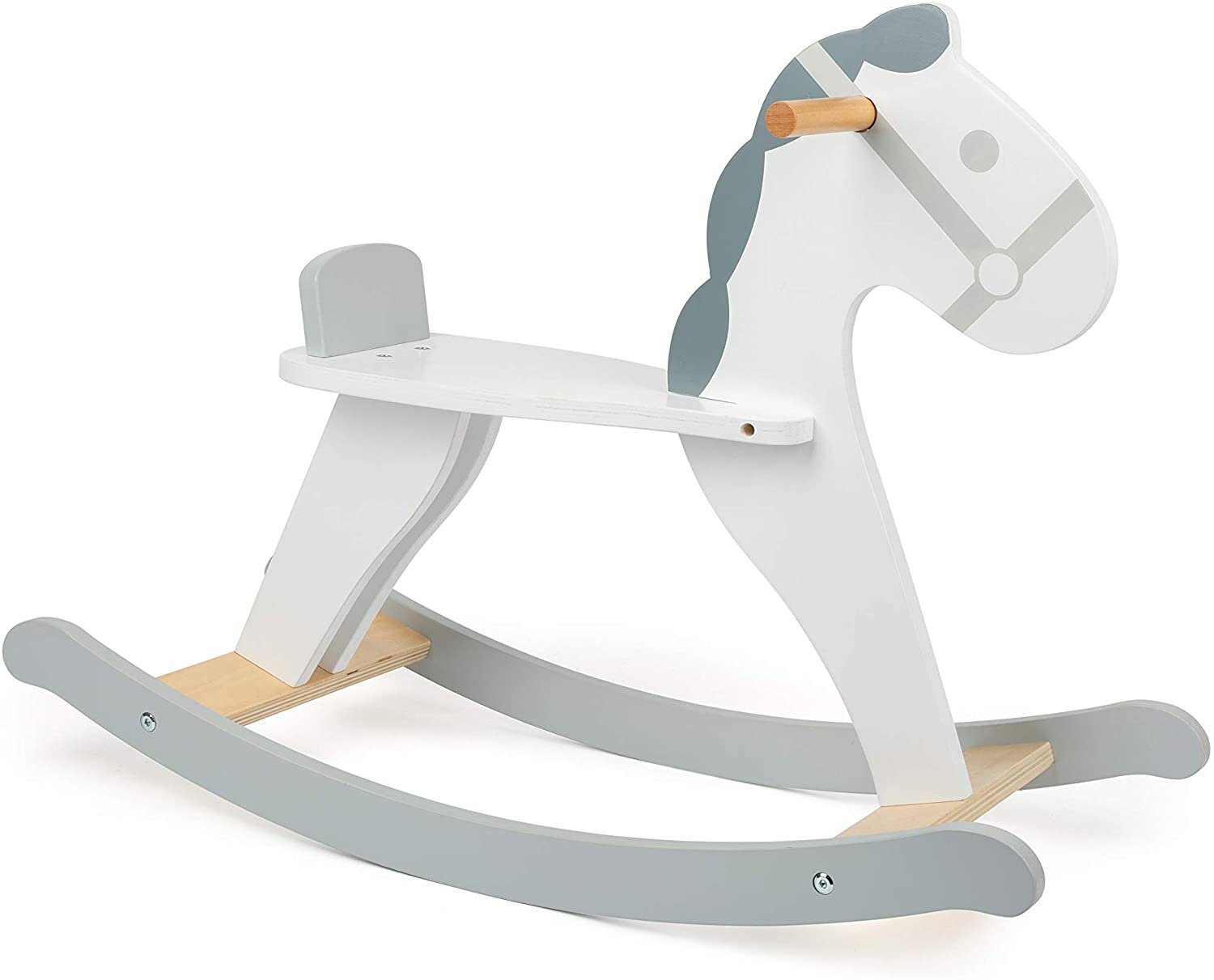 Small Foot 11523 Skandi Rocking Horse, made of wood, in a Scandinavian style with light colours, for ages 3+ years