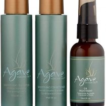 Agave Smoothing Trio by for Unisex - 3 Pc 3oz Shampoo, 3oz Conditioner, 2oz Oil Treatment
