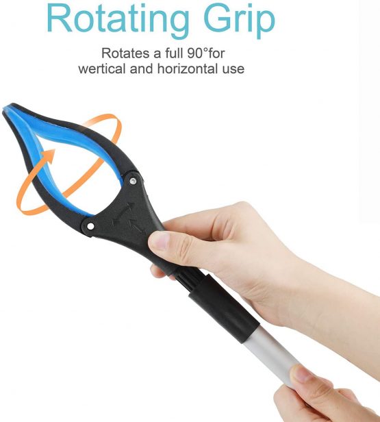 Aptoper Litter Picker, Pick-Up Tool Long Arm Mechanical Grabber Reacher Grab & Grip Rubbish Pick Up Hand Tool,Foldable Lightweight Extender Gripper Tool Long Handy Assist Tool (Blue 1) - Image 4