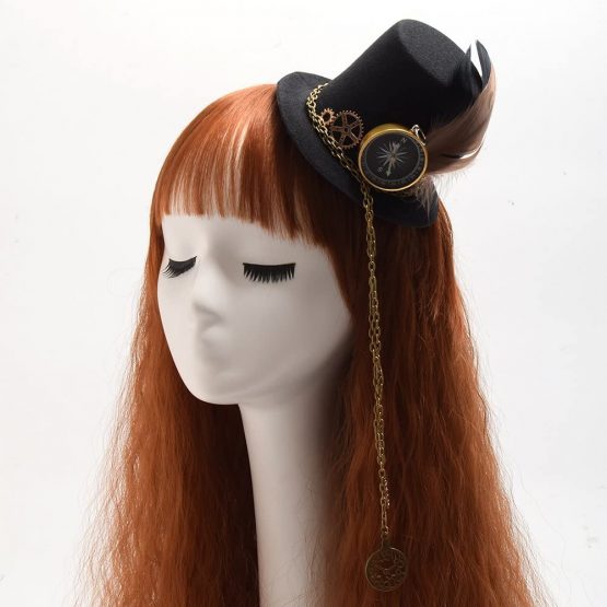 BLESSUME Steampunk Mini Top Hat Hair Clip - Image 2