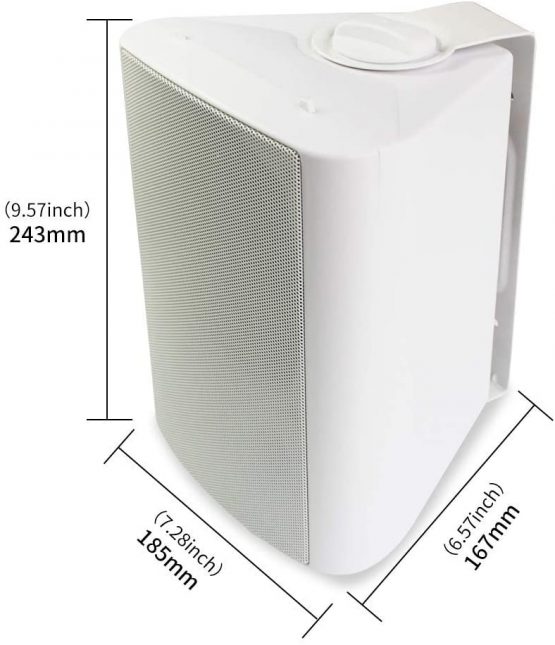 Herdio Outdoor Speakers, 200 Watts 5.25 Inches Outdoor Speaker Waterproof For Garden Patio Indoor （A Pair)） - Image 3