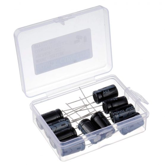 BOJACK 1000uF 25V 10X17mm Capacitors 1000 MFD 25 Volt 0.39x0.67 Inch ±20% Aluminum Electrolytic Capacitors(Pack of 10 Pcs) - Image 2
