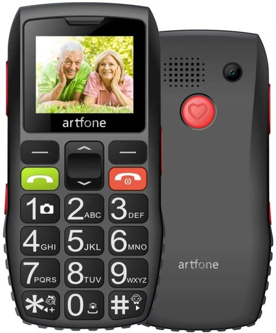 Artfone Big Button Mobile Phone for Elderly Unlocked Senior Sim Free with SOS Emergency Button1400mAh Battery