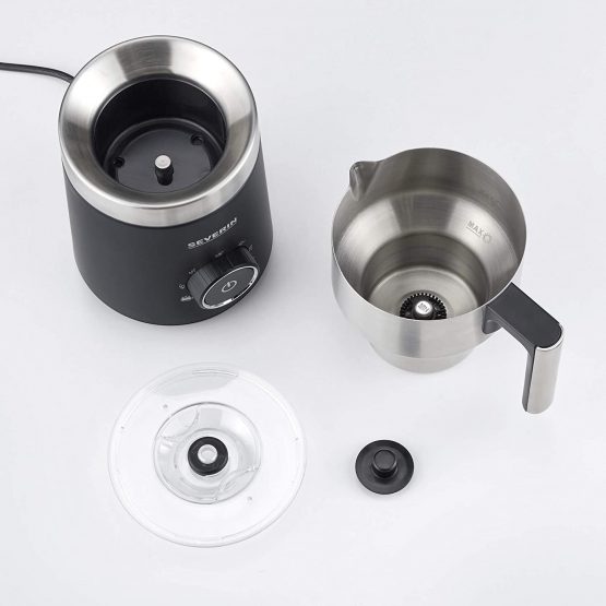 Severin SM 3586 Induction Milk Frother Spuma 700, milliliters, Black-Stainless Steel - Image 4