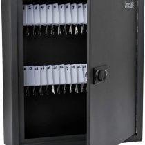 UnicLife 60 Keys Slotted Key Cabinet Steel Security Safe Lock Box with Combination Lock, Black