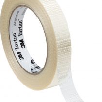 3M 8954 Cross Weave Filament Tape, 75 mm x 50 m, Translucent, Pack of 12