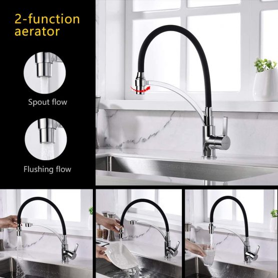 Ibergrif Pull Out Kitchen Tap With Spray Function Pull Out Sink Tap