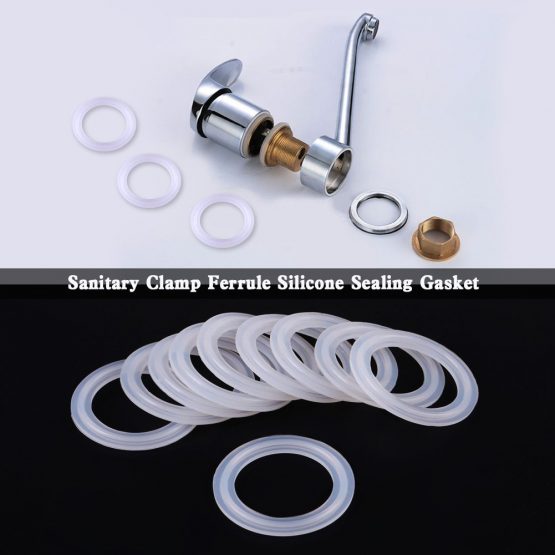 10PCs Silicone Sealing Gasket Ring Washer Set, 1.5" Tri-Clamp Gasket O-Ring Sealing Washer Sanitary Clamp Ferrule Fittings for OD 50.5mm Sanitary Pipe Weld Ferrule - Image 3