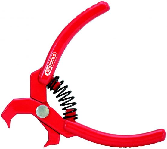 KS Tools 115.1097 Rivet pliers, red, angled, 100mm