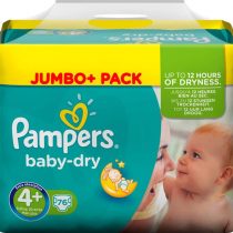 Pampers Baby Dry Nappies, Size 4 Plus