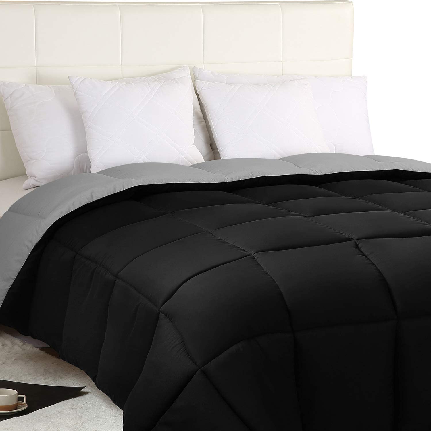 Utopia Bedding Down Alternative Reversible Comforter 10.5 Tog Duvet Insert Microfiber Box Stitched 230 x 260 cm, (Super King