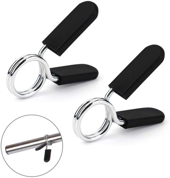 Ledeak Spring Collar Clips, Barbell Clamps For Olympic Bars, Weight Bar