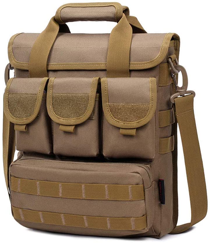 Selighting Tactical Briefcase Military Small Laptop Computer Shoulder Messenger Bag Heavy Duty Engineers Handbags with Shoulder Strap